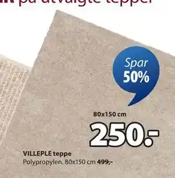JYSK VILLEPLE teppe tilbud