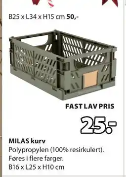 JYSK MILAS kurv tilbud