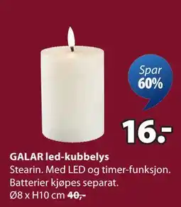 JYSK GALAR led-kubbelys tilbud