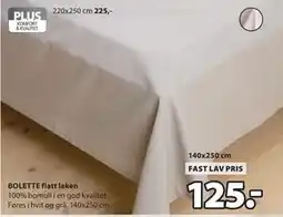 JYSK BOLETTE flatt laken tilbud