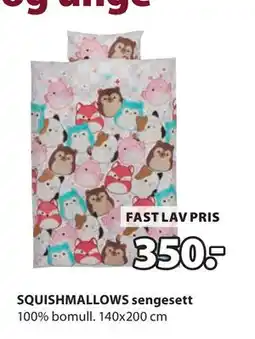 JYSK SQUISHMALLOWS sengesett tilbud