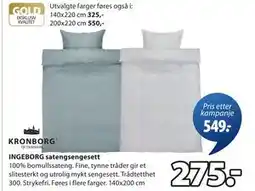 JYSK INGEBORG satengsengesett tilbud