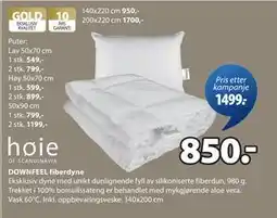 JYSK DOWNFEEL fiberdyne tilbud