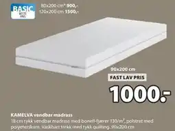 JYSK KAMELVA vendbar madrass tilbud