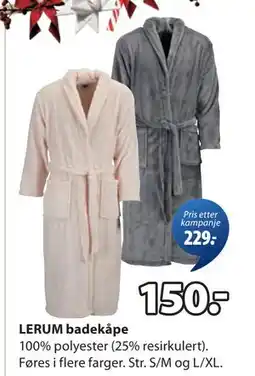 JYSK LERUM badekåpe tilbud