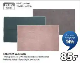 JYSK FAGERSTA badematte tilbud