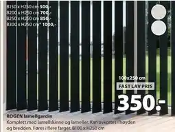 JYSK ROGEN lamellgardin tilbud