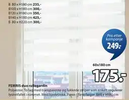 JYSK FEMRIS duo rullegardin tilbud