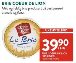 Jacobs BRIE COEUR DE LION tilbud