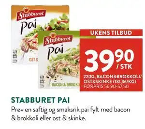 Jacobs STABBURET PAI tilbud