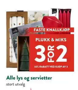 Jacobs Alle lys og servietter tilbud