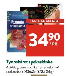 Jacobs Tynnskåret spekeskinke tilbud