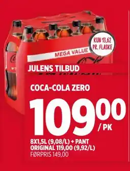 Meny COCA-COLA ZERO tilbud