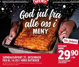 Meny NYSTEKT RIBBE tilbud