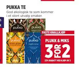 Meny PUKKA TE tilbud