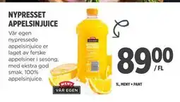 Meny NYPRESSET APPELSINJUICE tilbud