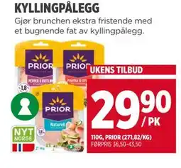 Meny KYLLINGPÅLEGG tilbud