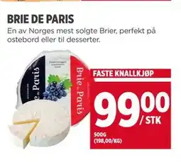Meny BRIE DE PARIS tilbud