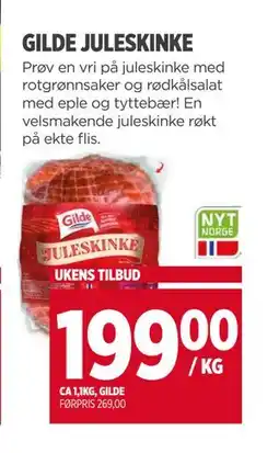 Meny GILDE JULESKINKE tilbud