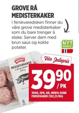 Meny GROVE RÅ MEDISTERKAKER tilbud