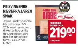 Meny TYNNRIBBE JÆREN SMAK tilbud