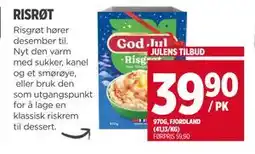 Meny RISRØT tilbud