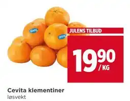 Meny Cevita klementiner tilbud