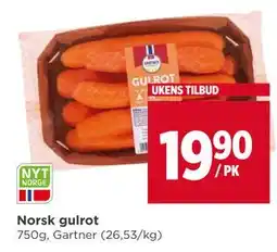 Meny Norsk gulrot tilbud