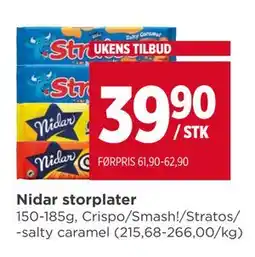 Meny Nidar storplater tilbud