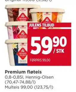 Meny Premium fløteis tilbud