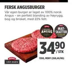 Meny FERSK ANGUSBURGER tilbud