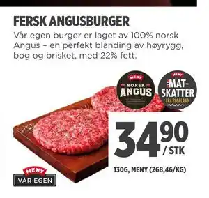 Meny FERSK ANGUSBURGER tilbud