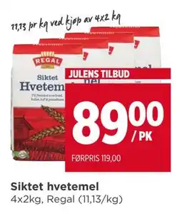 Meny Siktet hvetemel tilbud