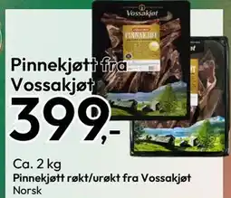 Gigaboks Pinnekjøtt røkt/urøkt fra Vossakjøt tilbud