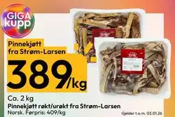Gigaboks Pinnekjøtt røkt/urøkt fra Strøm-Larsen tilbud