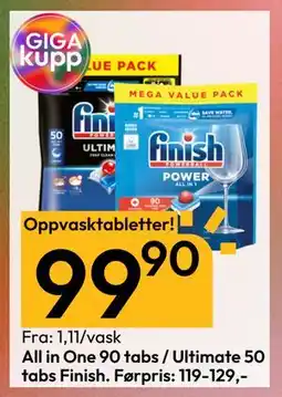 Gigaboks All in One 90 tabs / Ultimate 50 tabs Finish tilbud