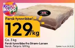 Gigaboks Fersk tynnribbe fra Strøm-Larsen tilbud