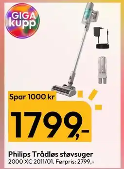 Gigaboks Philips Trådløs støvsuger tilbud