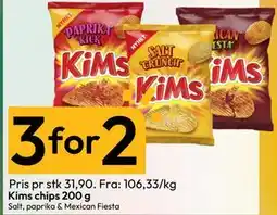 Gigaboks Kims chips 200 g tilbud