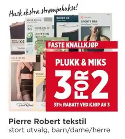 Meny Pierre Robert tekstil tilbud