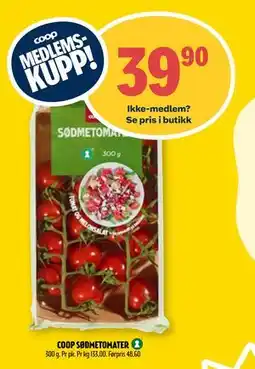 Coop Prix COOP SØDMETOMATER, Medlemspris tilbud