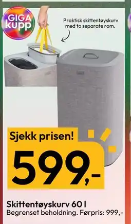 Gigaboks Skittentøyskurv 60 l tilbud