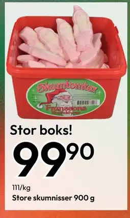 Gigaboks Store skumnisser 900 g tilbud