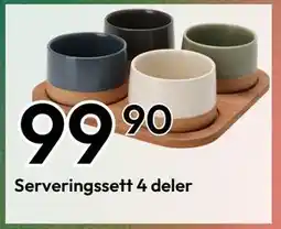Gigaboks Serveringssett 4 deler tilbud