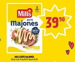 Coop Prix MILLS EKTE MAJONES tilbud