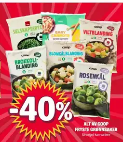 Coop Extra Alt av coop fryste grønnsaker tilbud