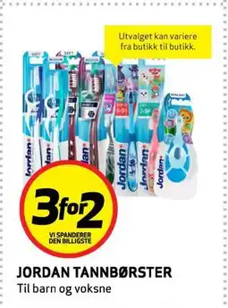 Bunnpris JORDAN TANNBØRSTER tilbud