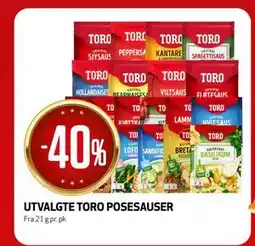 Bunnpris UTVALGTE TORO POSESAUSER tilbud