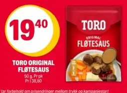 Coop Extra Toro original fløtesaus tilbud