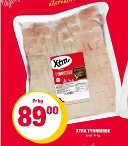 Coop Extra Xtra tynnribbe fryst. pr kg tilbud
